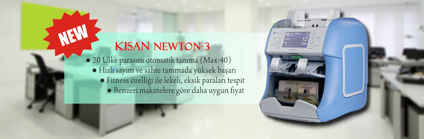 Kisan Newton-3 Kağıt Para Sayma Makinesi